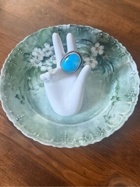 Turquoise Statement Ring in Silver
